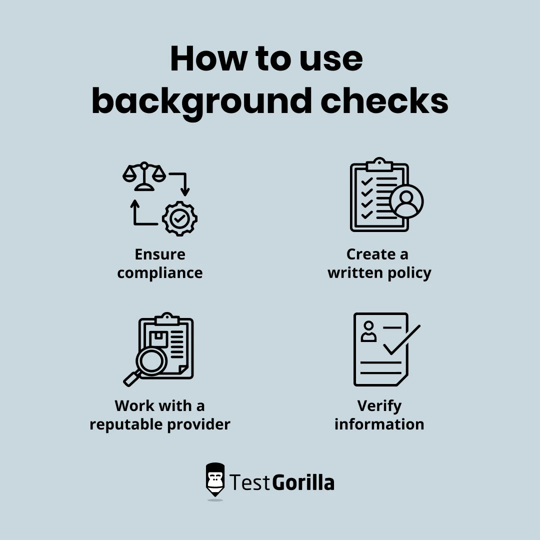 How to use background checks graphic