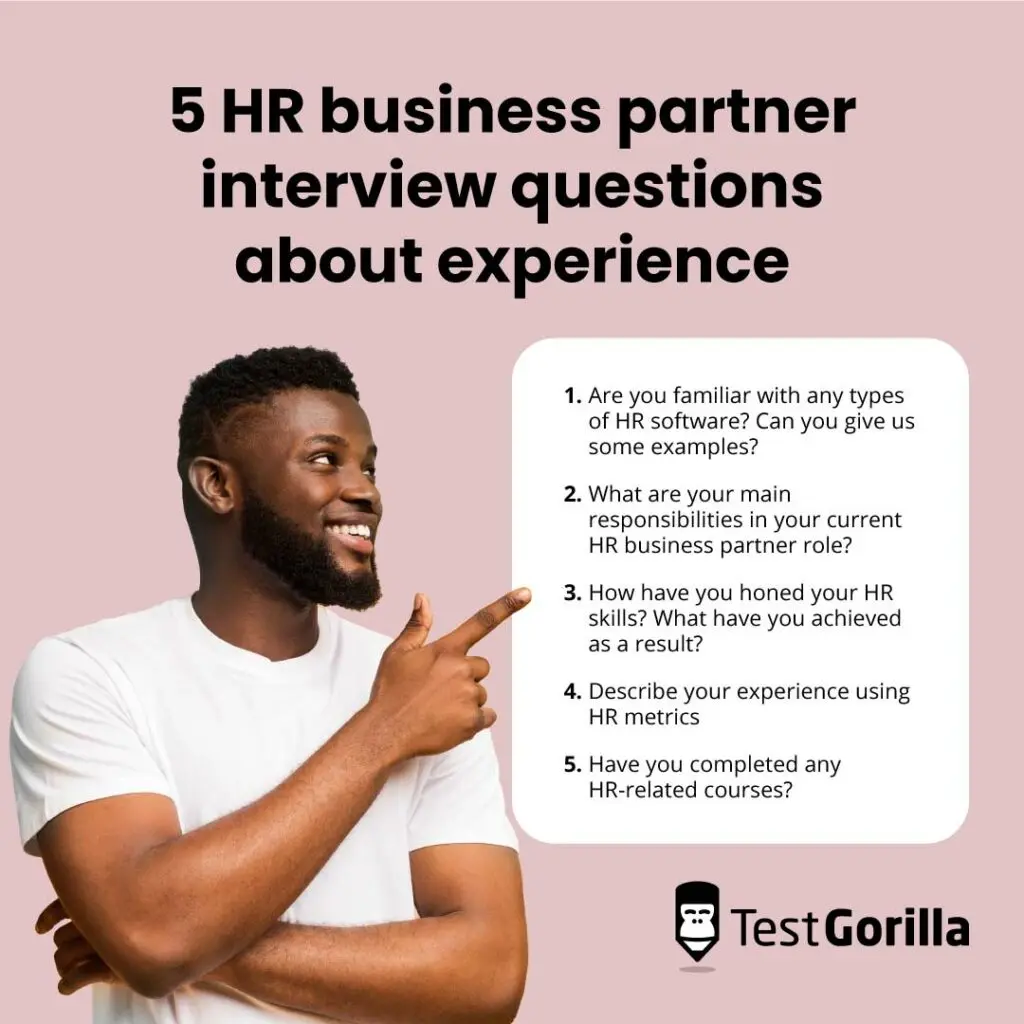Five HR business partner interview questions about experience