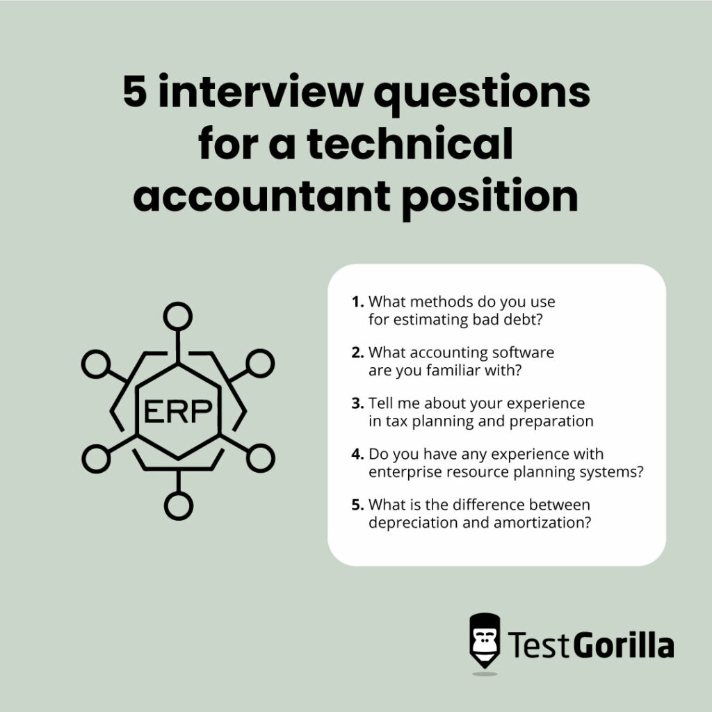 Five interview questions for technical accountant position