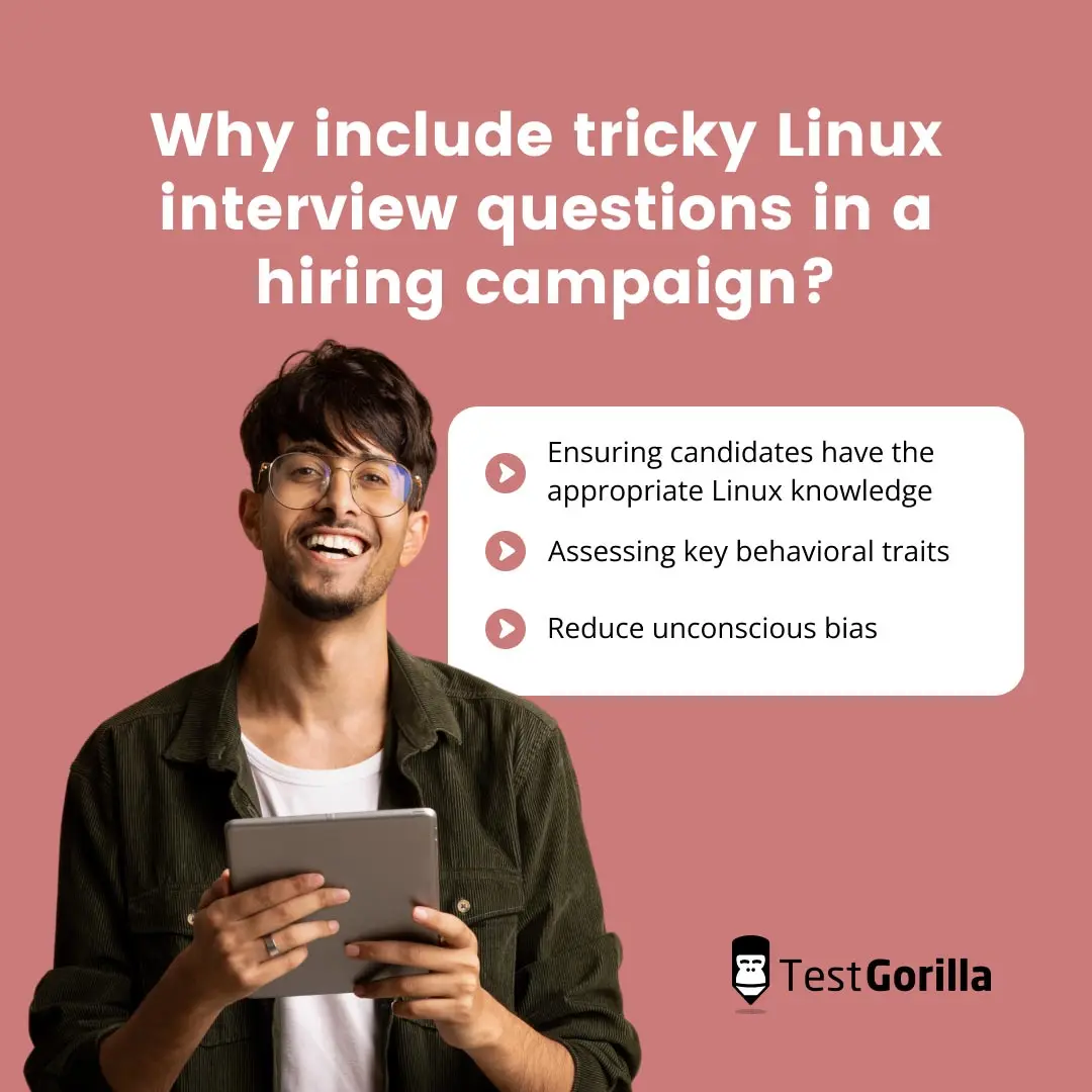 Why include these tricky Linux interview questions in your hiring campaign graphic