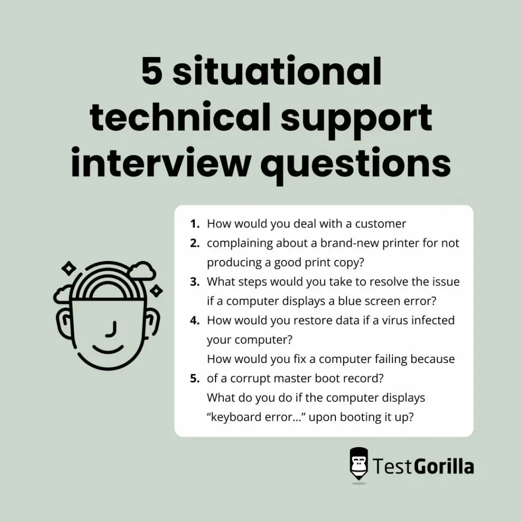 5 situational technical support interview questions explanation
