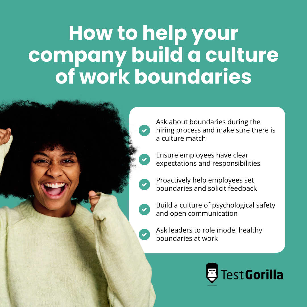 How to help your company build a culture of work boundaries graphic