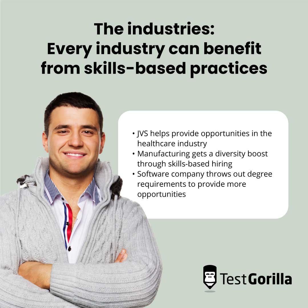 The industries using skills-based hiring: recruiting case studies from different industries