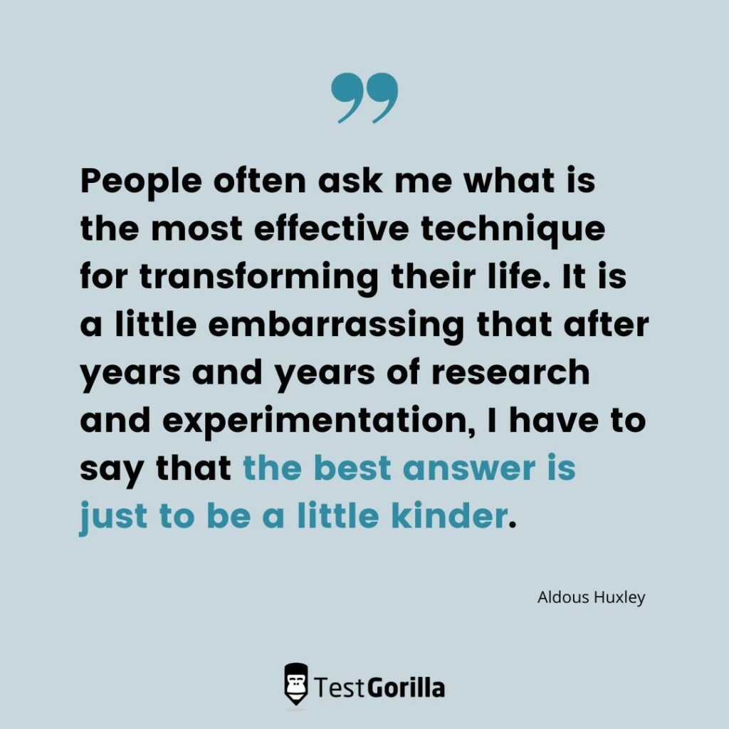 aldous huxley quote about being kinder