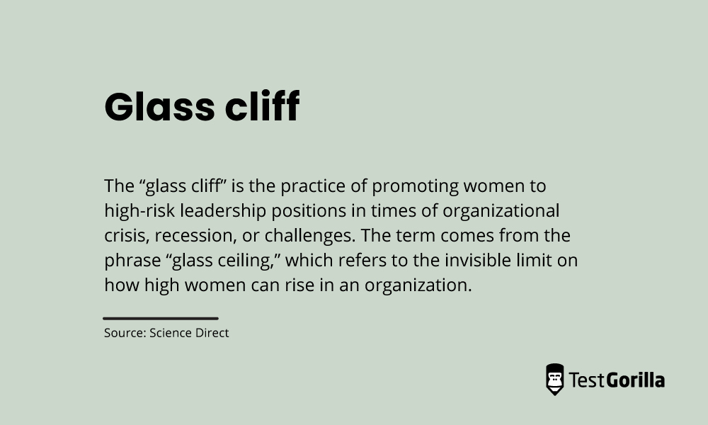 Glass cliff definition