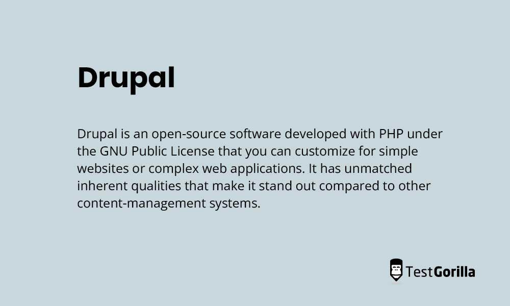 The definition of Drupal