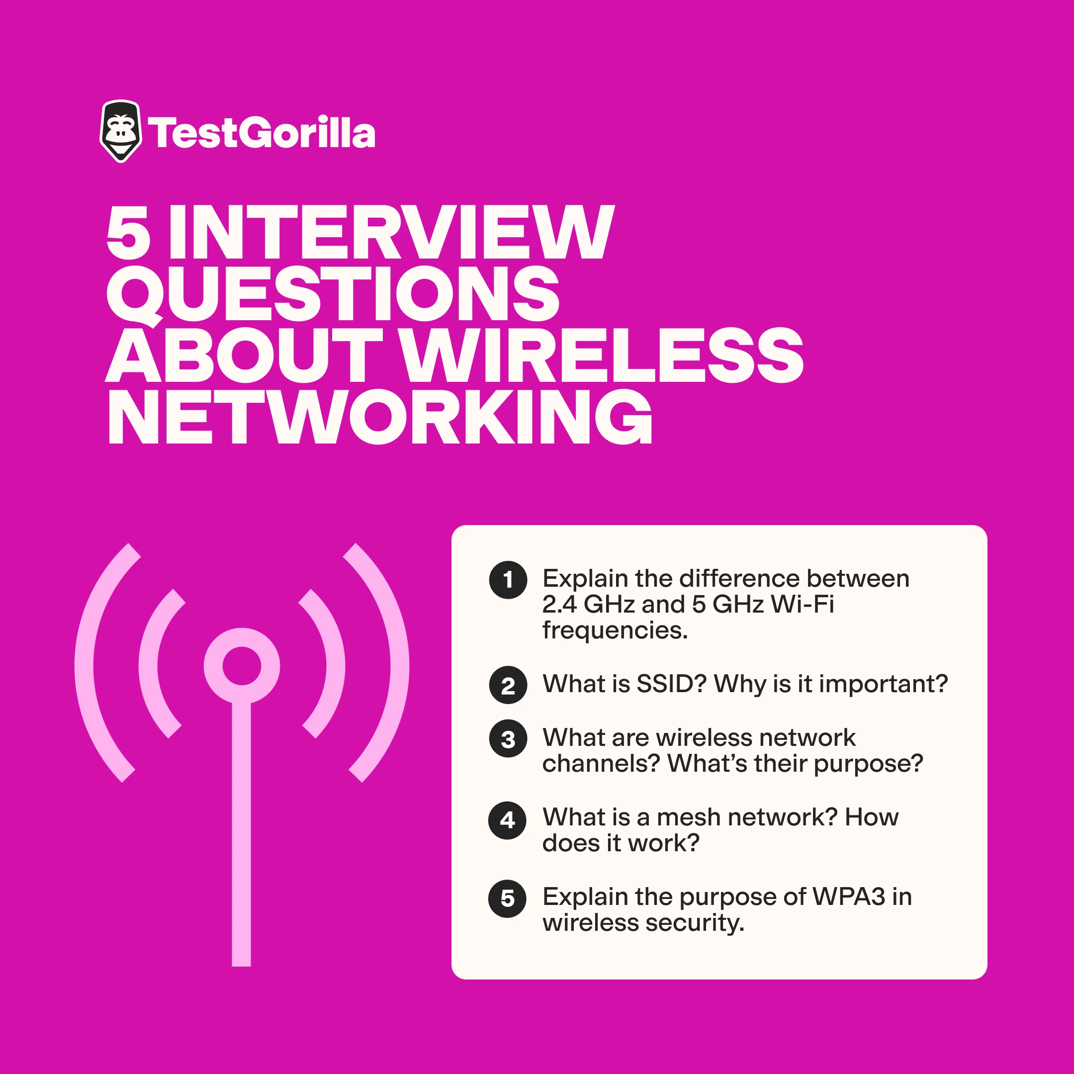 5 interview questions about wireless networking