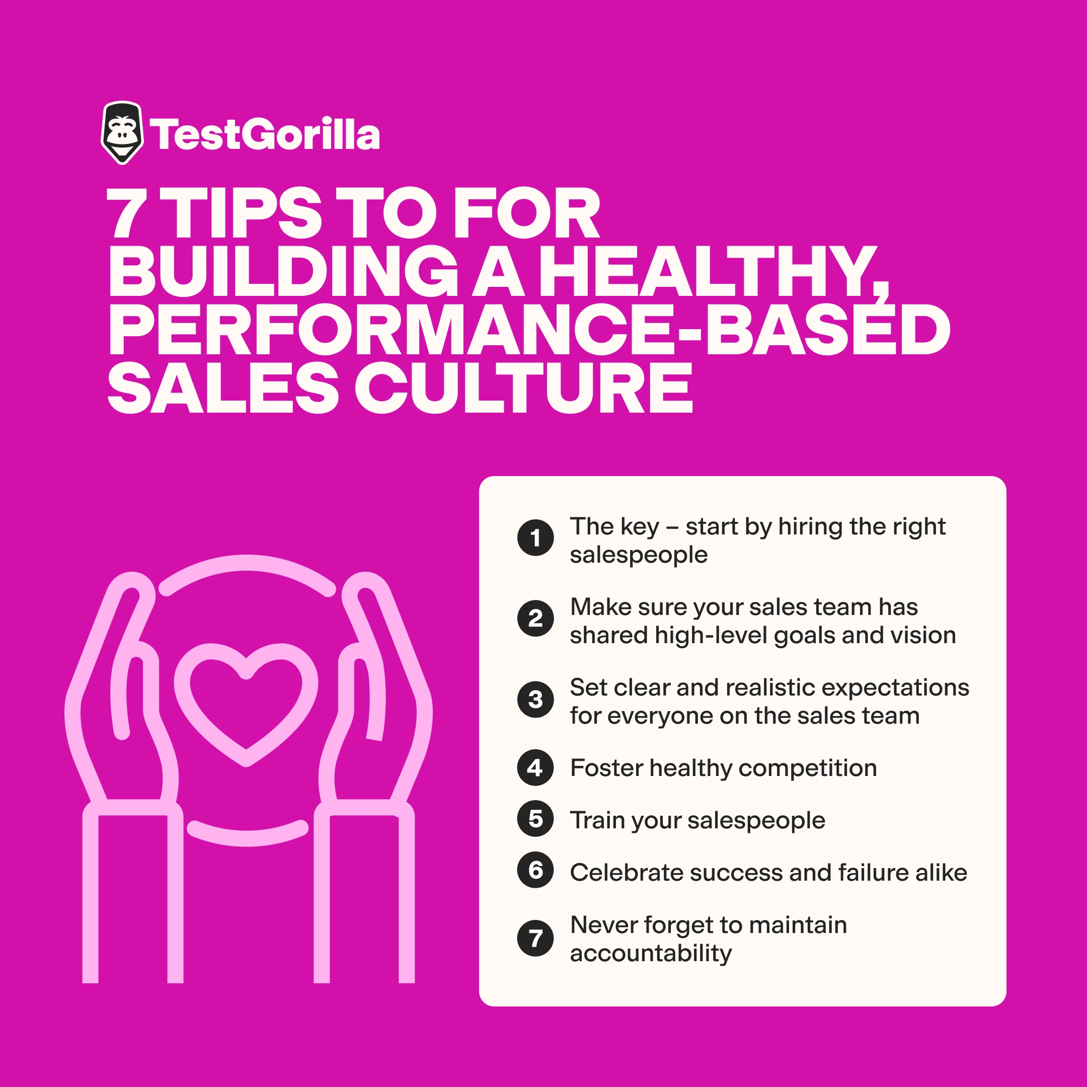 7 tips to for building a healthy performance based sales culture