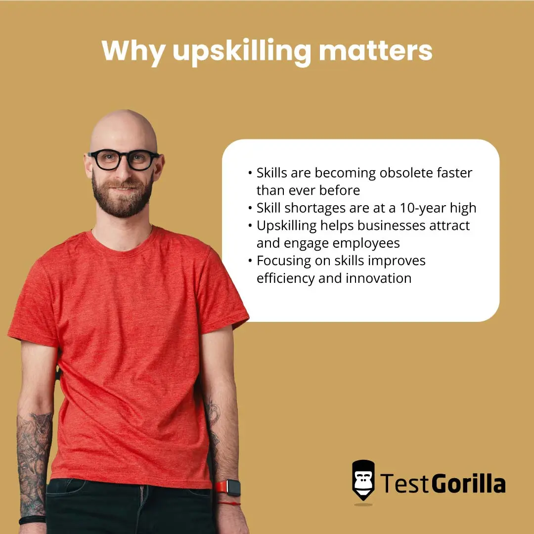 Why upskilling matters graphic