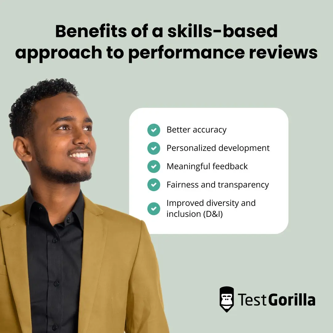 Benefits of a skills-based approach to performance reviews graphic