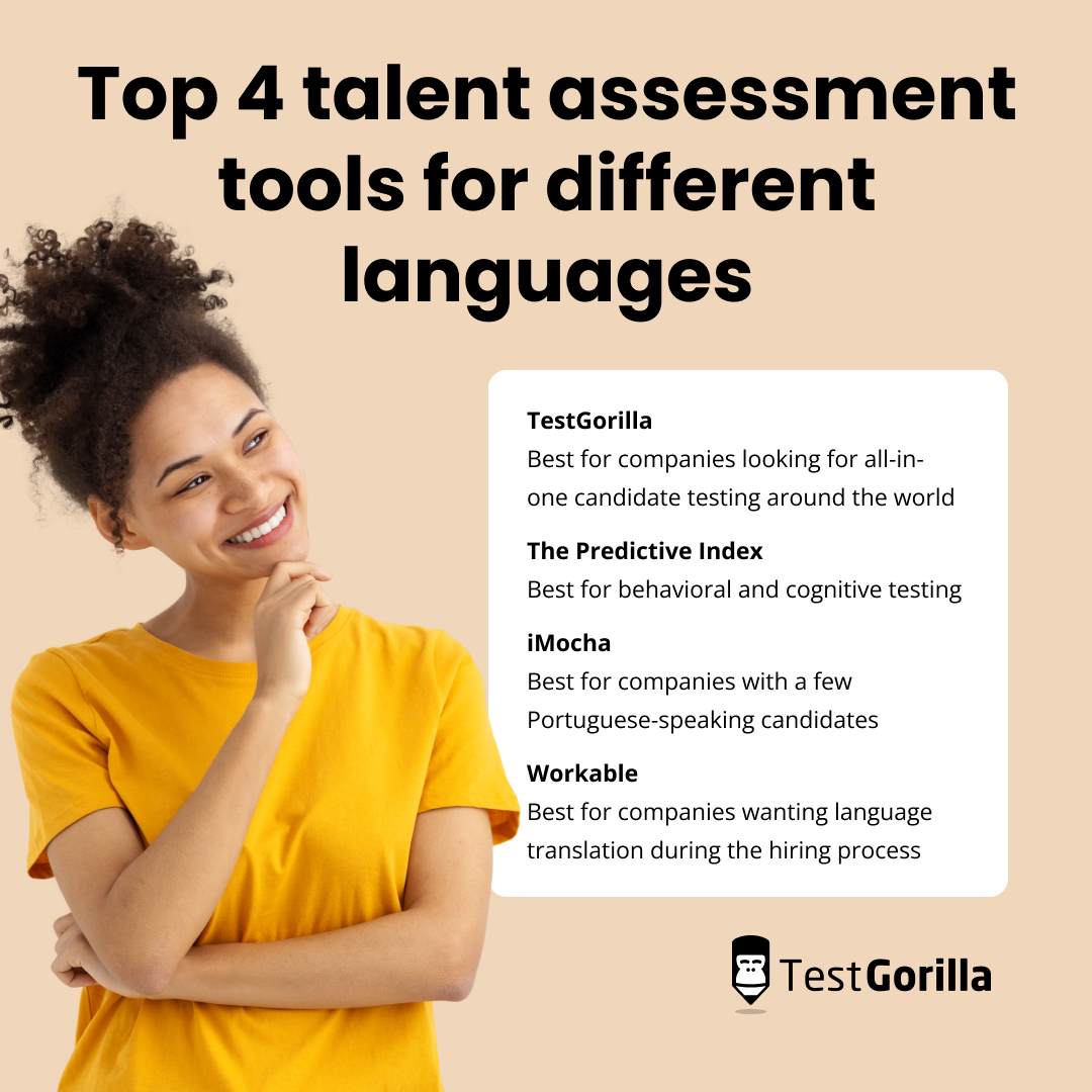 Top talent assessment tools for different languages explanation