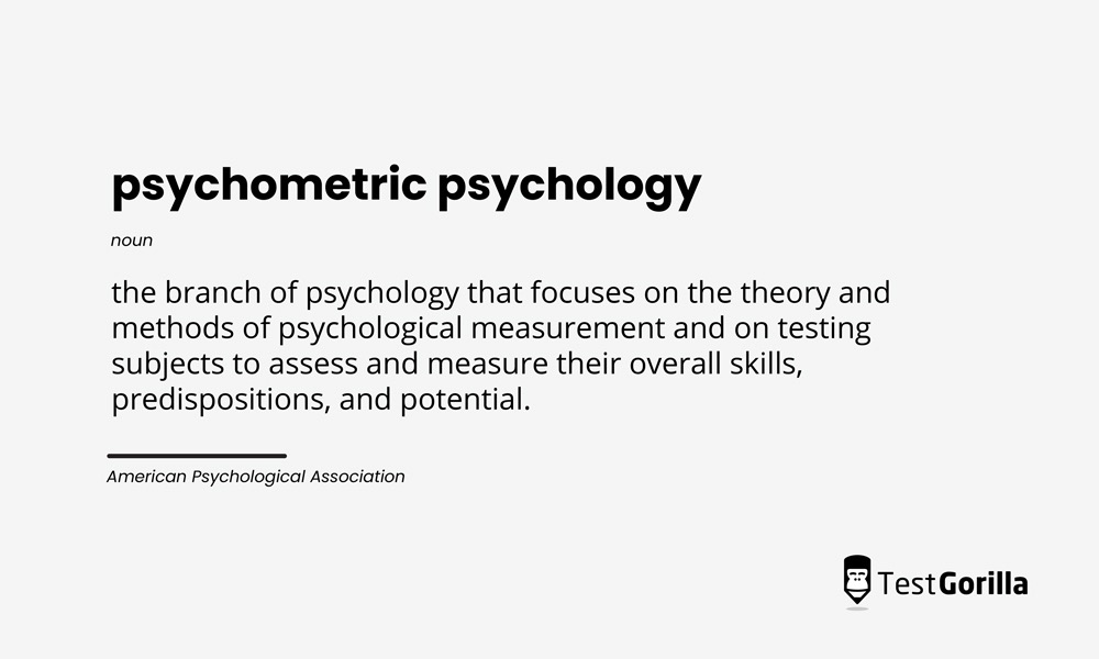 American Psychological Association definition of psychometric psychology
