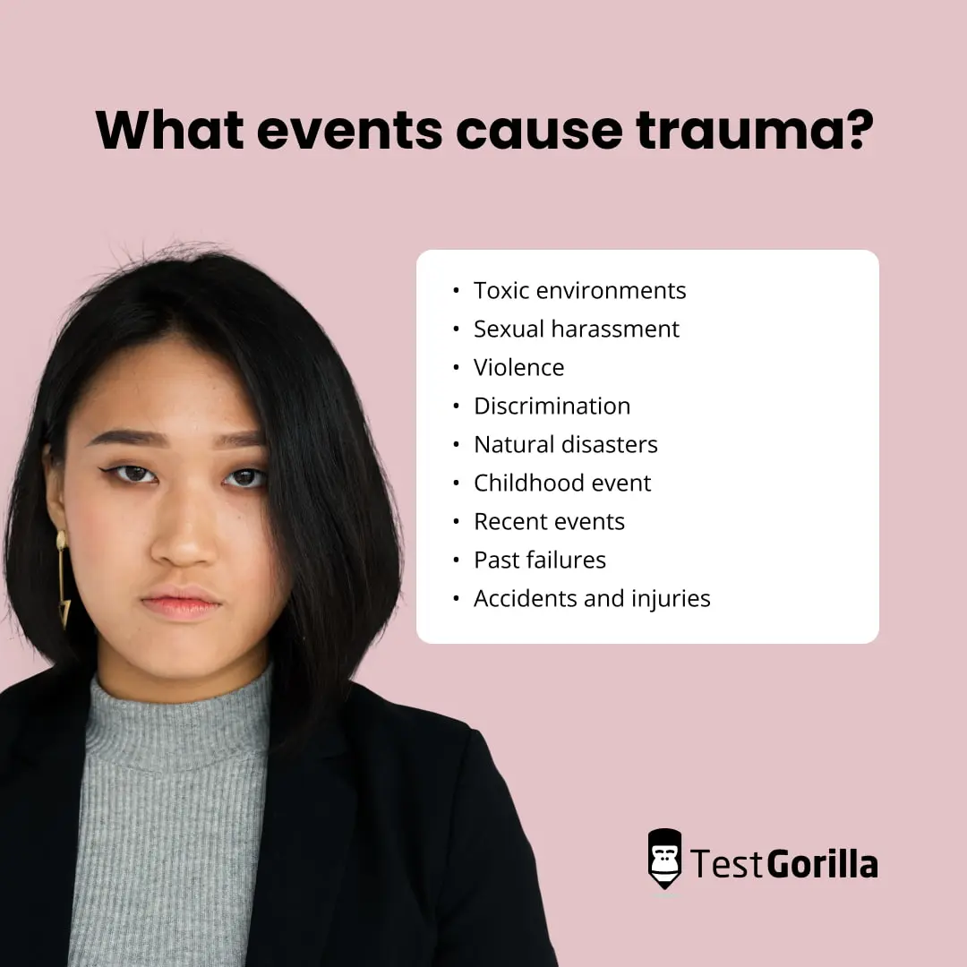 list of events that may cause trauma in the workplace