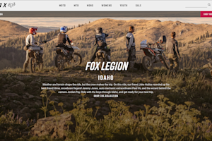foxracing legion landing page