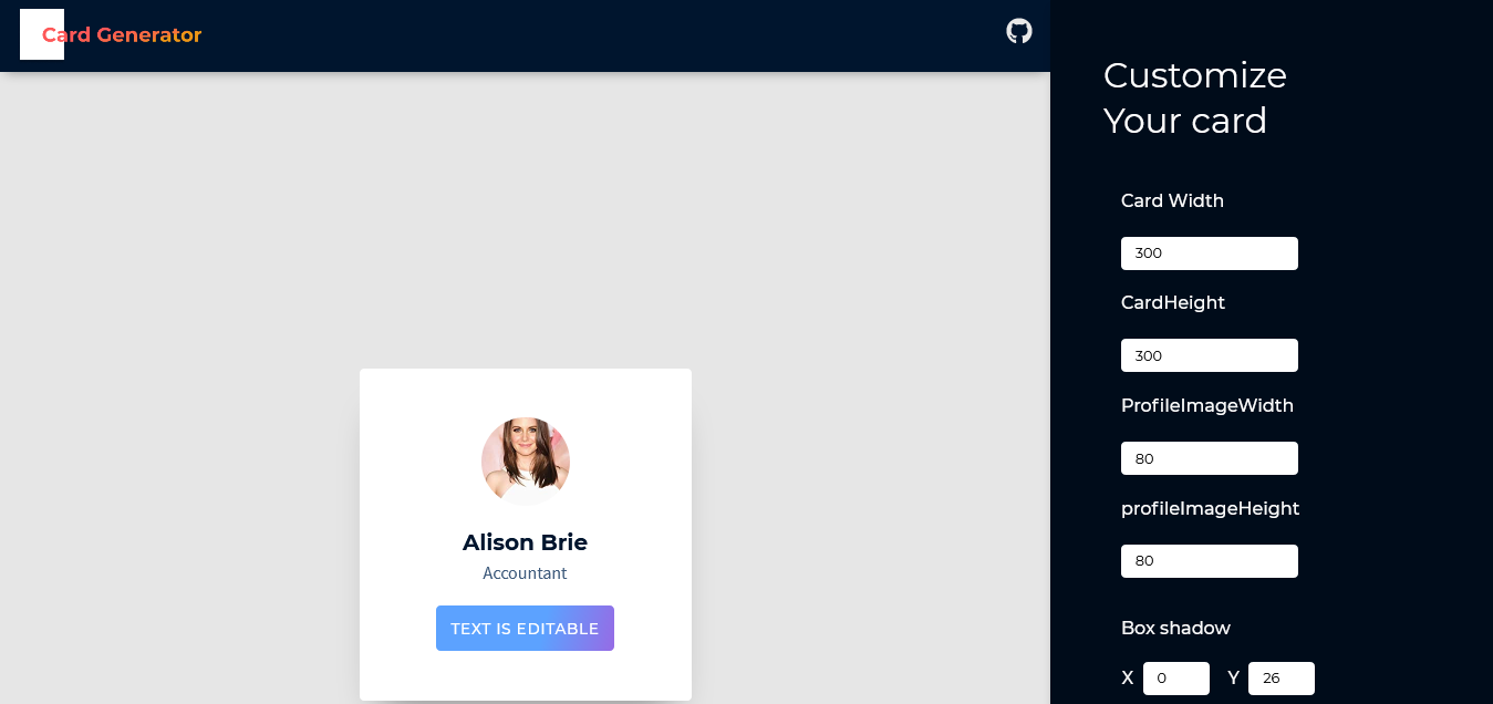 Cards Generator website thumbnail