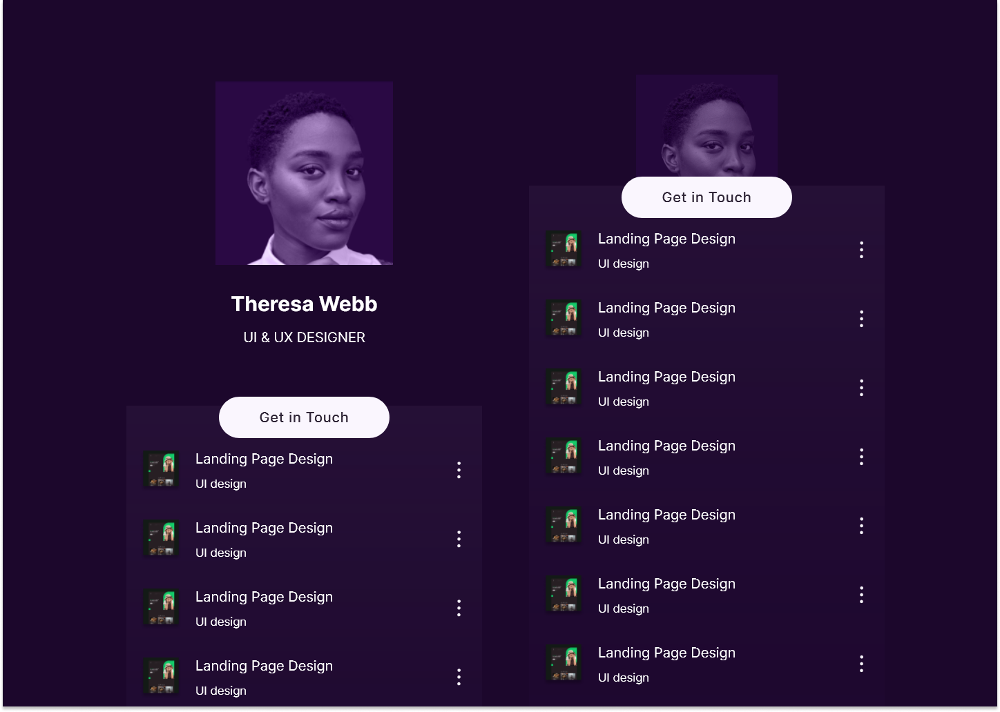 Spotify like Animation website thumbnail