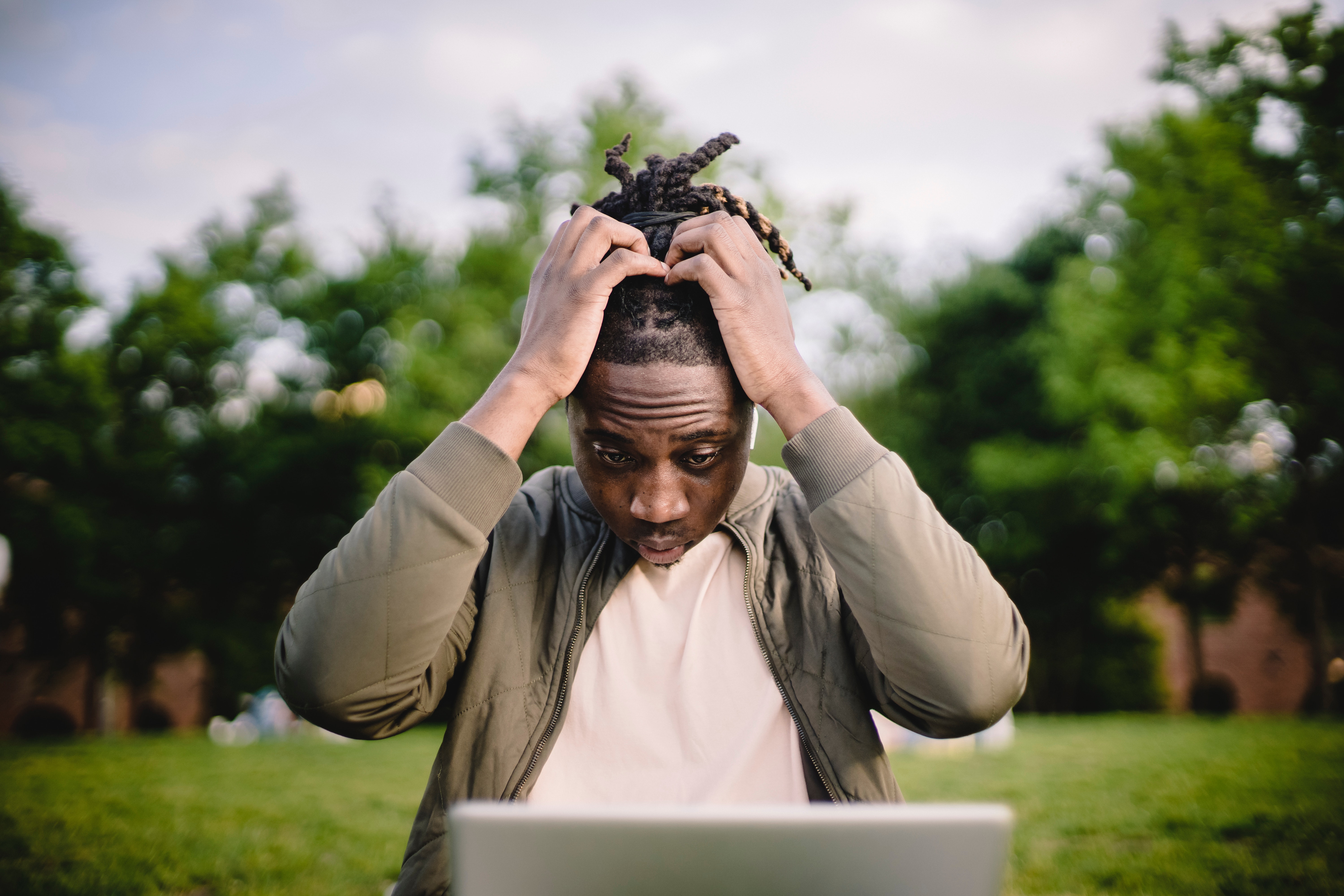 stock photo - guy with laptop