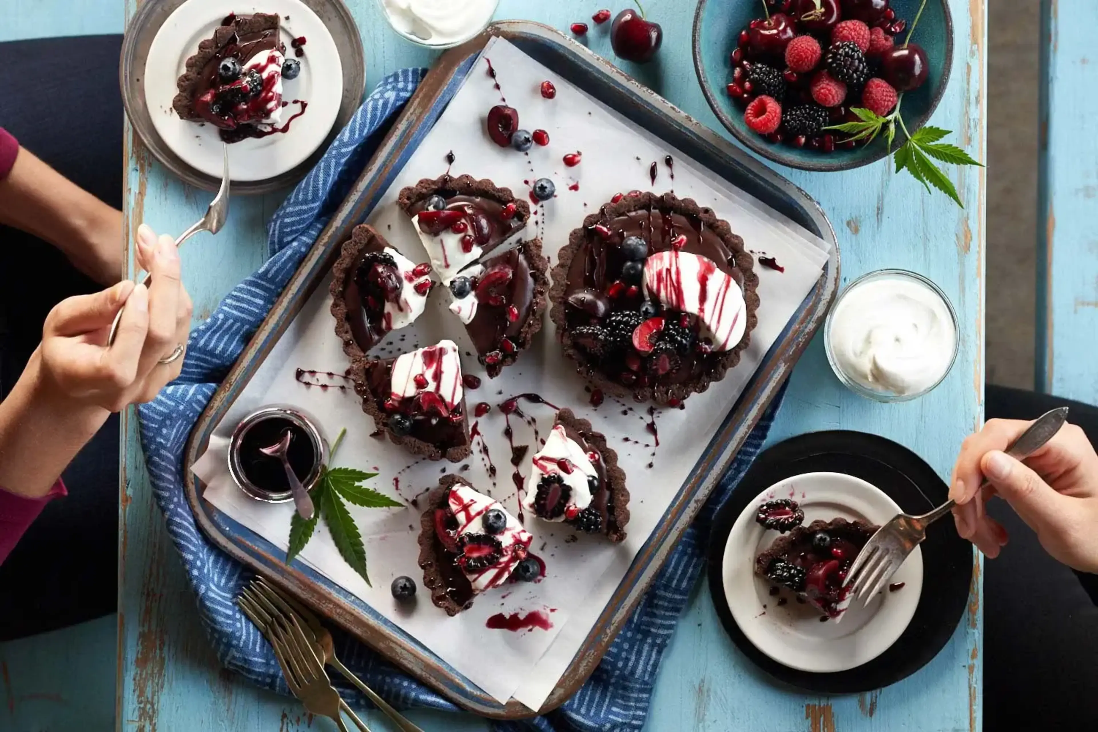 Gluten-Free Cannabis Chocolate & Cherry Tart