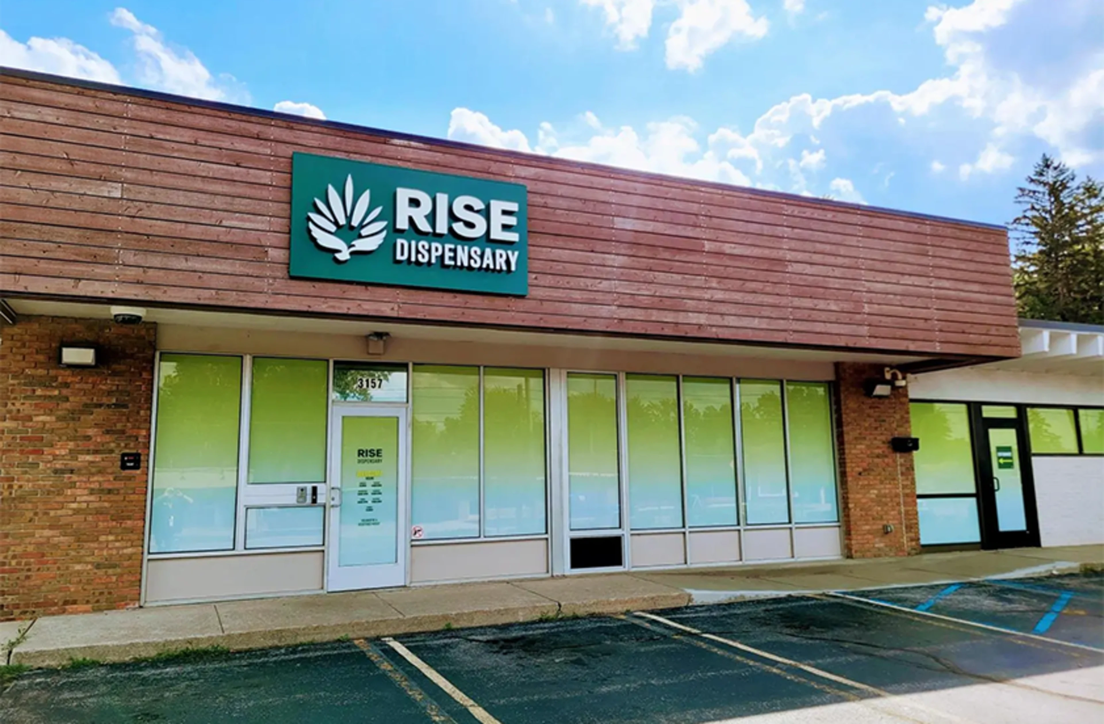 RISE cannabis dispensary Ohio storefront.