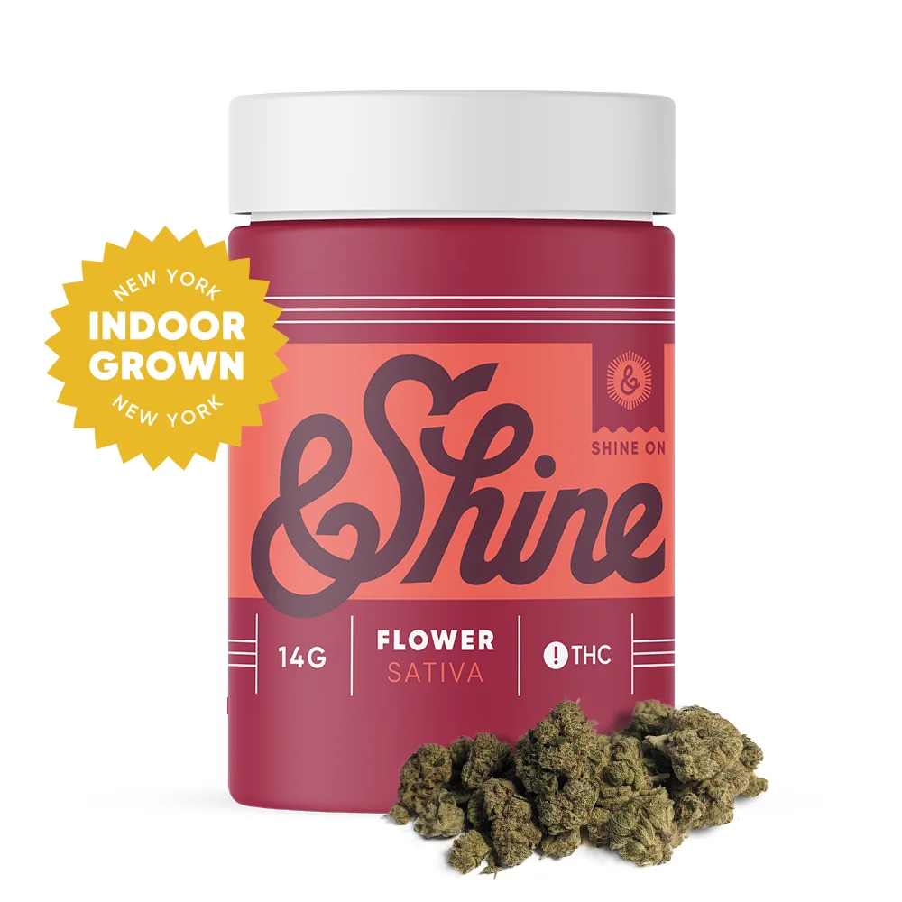 SHINE-Flower-SATIVA-Jar-10oz-Dram-14g-Img1