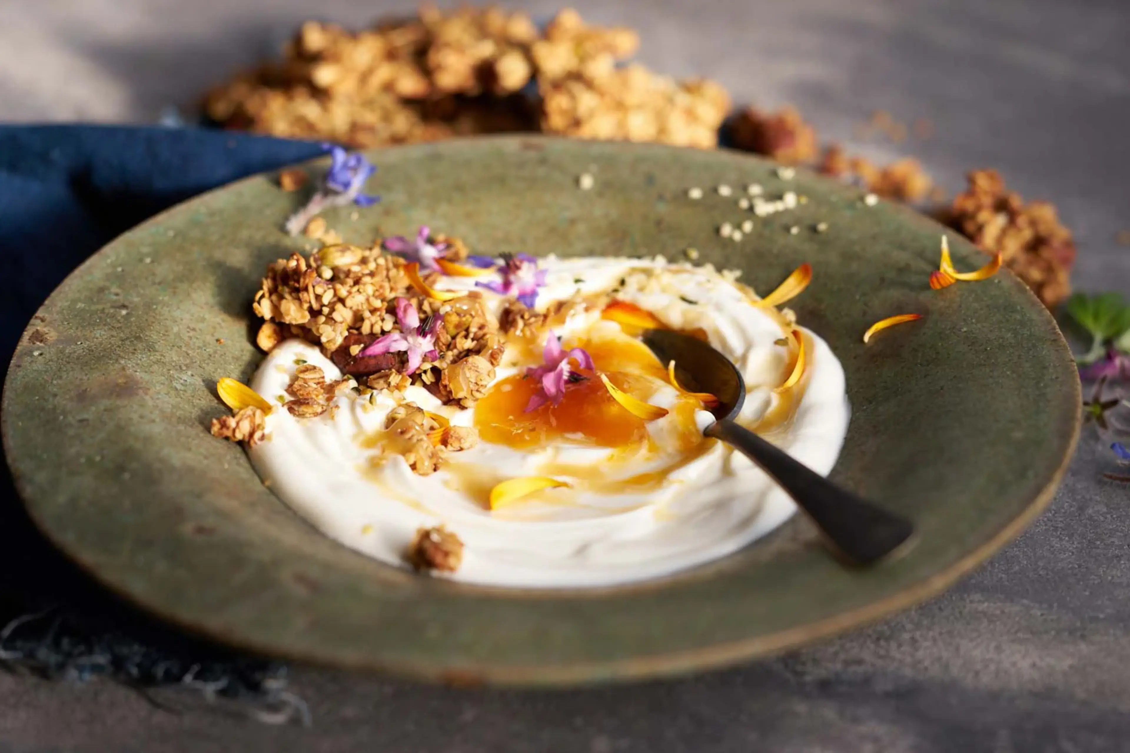 Granola with Jam and Yogurt Hero