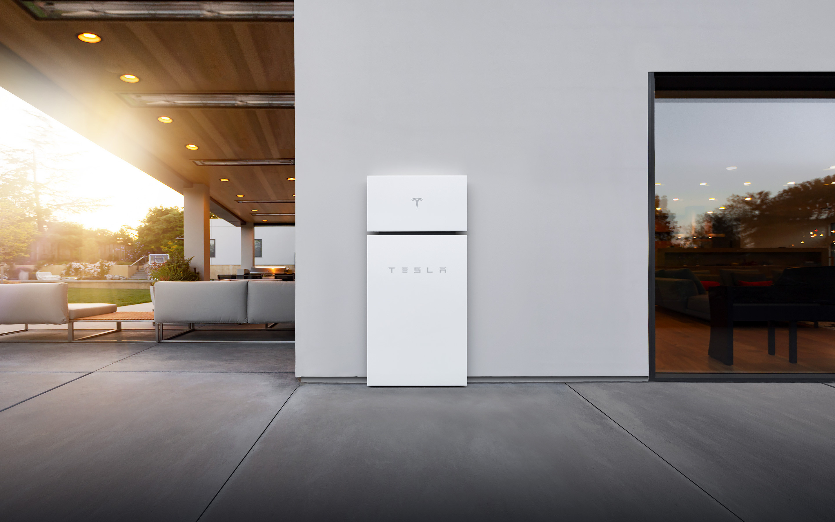 Tesla Powerwall battery backup on a home