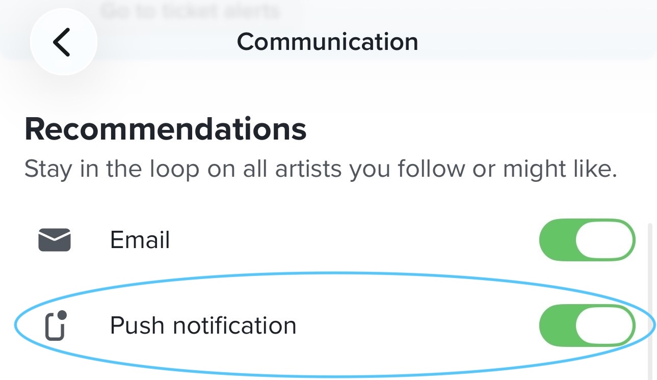 Push Notification Settings