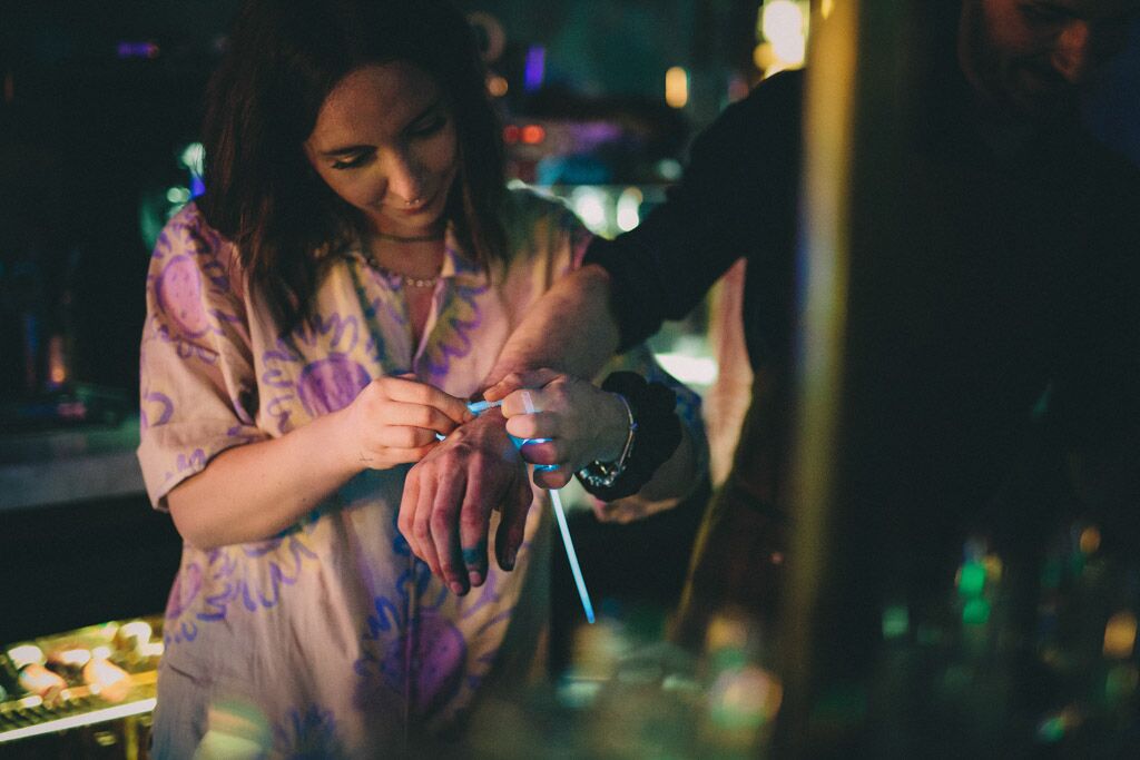 Fan checking wristband