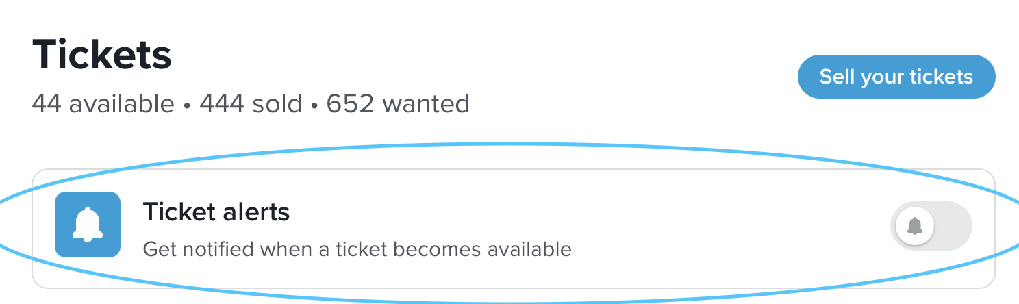 Ticket Alerts Toggle