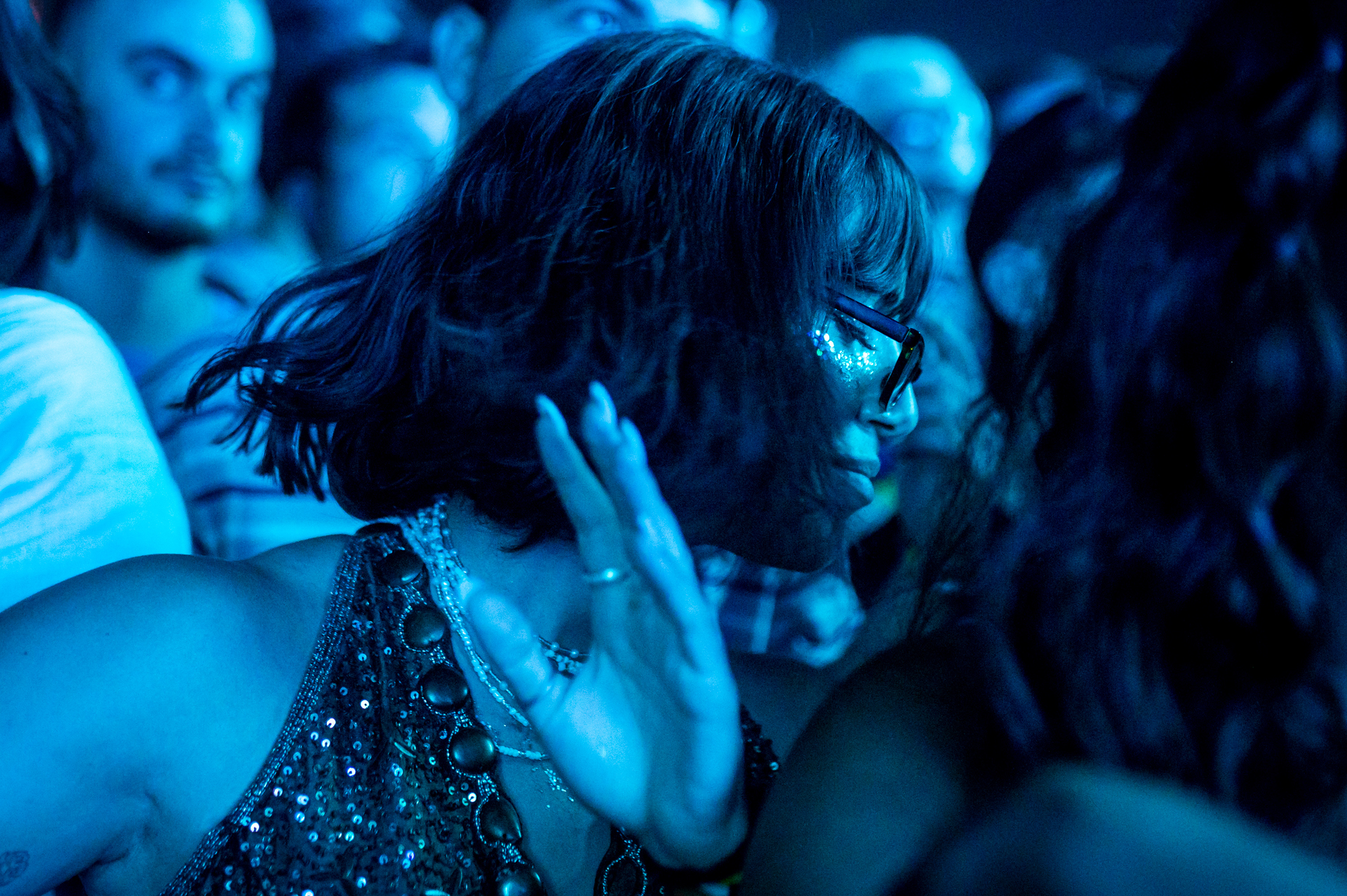 Woman dancing in nightclub