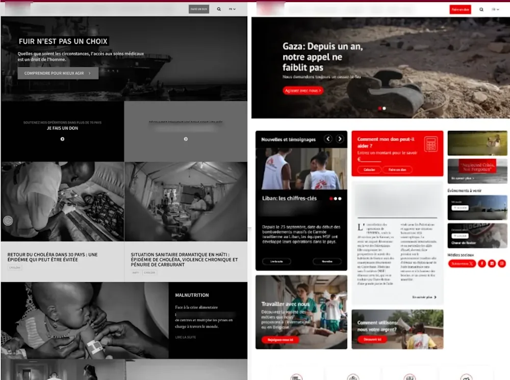 Homepage redesenhada, em computador e telemóvel.