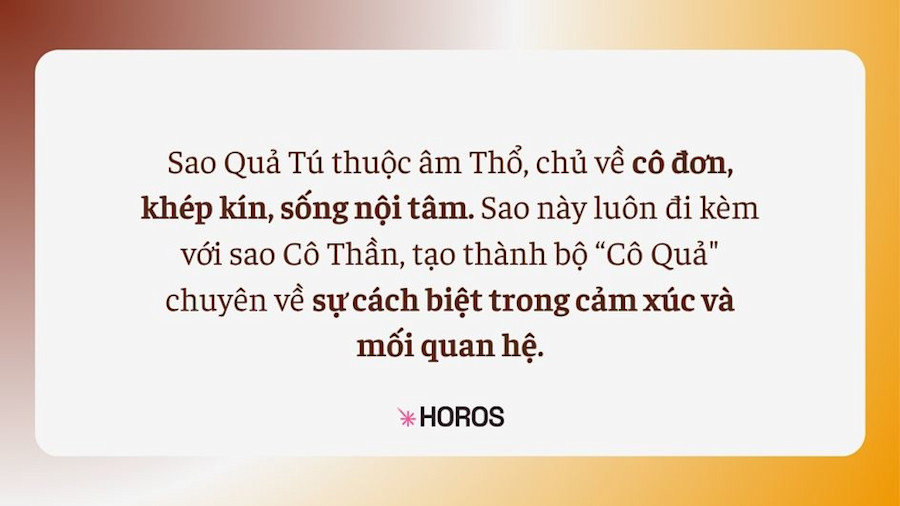 Sao Quả Tú - Ngôi Sao Cô Độc Và Nội Tâm