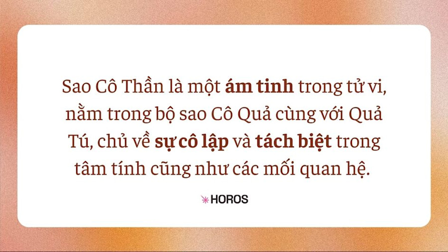 Sao Cô Thần - Ngôi Sao Cô Đơn Và Lạnh Nhạt 1