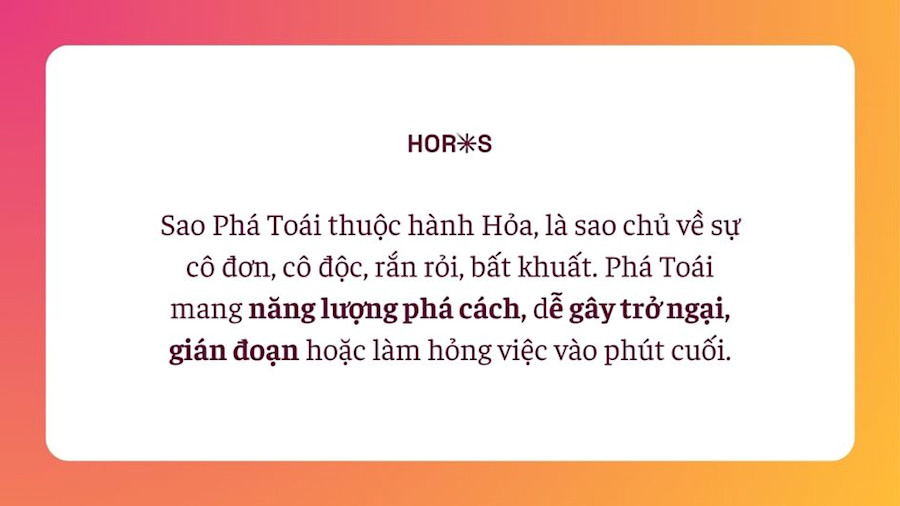 Sao Phá Toái – Ngôi Sao Gây Rạn Nứt Và Cản Trở