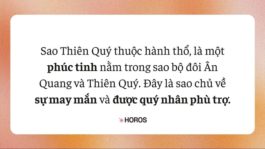 Sao Thiên Quý - Vị Thần Hộ Mệnh Mang Lại May Mắn