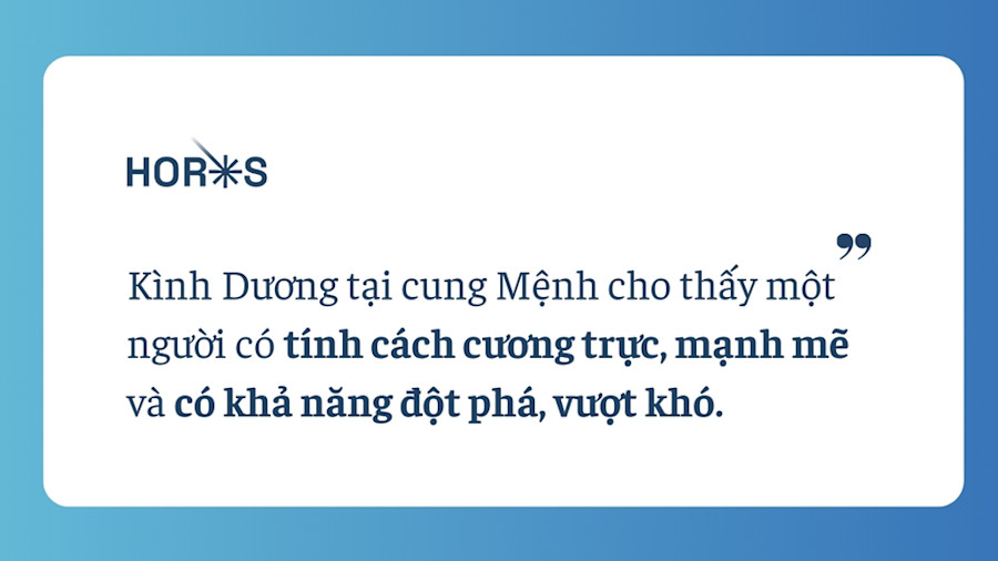 Sao Kình Dương Sát Tinh Mang Tính Cạnh Tranh Va Chạm