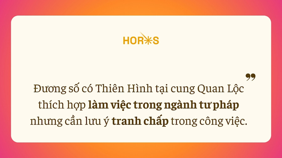 Sao Thiên Hình Cung Quan Lộc