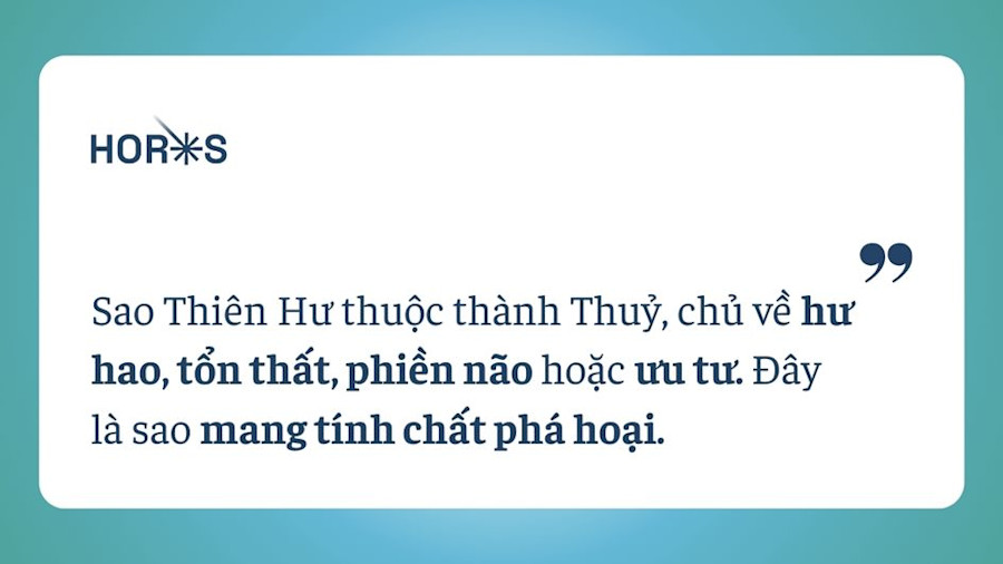 Sao Thiên Hư Trong Tử Vi
