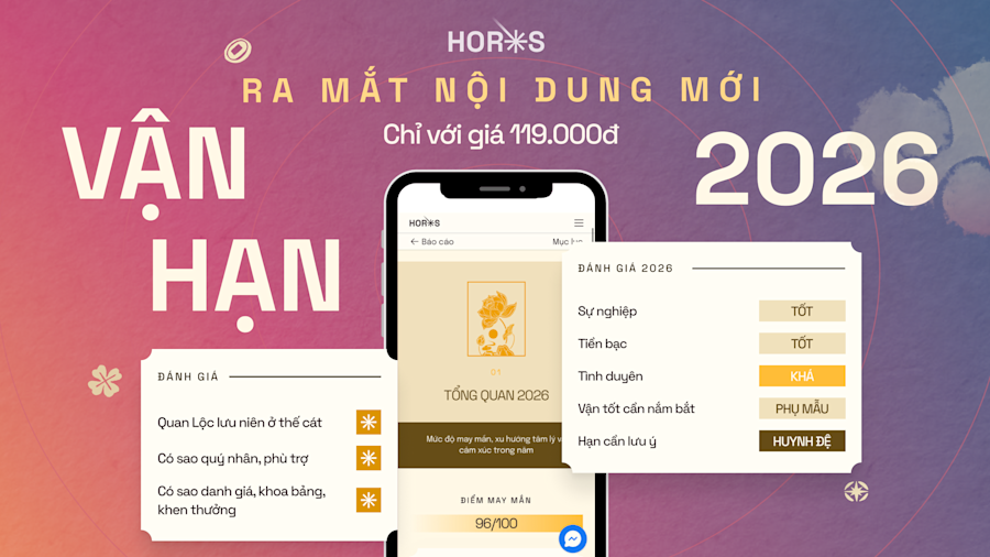 💥 SIÊU HOT: RA MẮT TIỂU VẬN 2026 - DỰ ĐOÁN XU HƯỚNG NĂM CÙNG HOROS