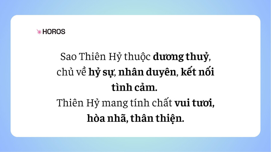 Sao Thiên Hỷ - Ngôi Sao Vui Tươi Và Hạnh Phúc