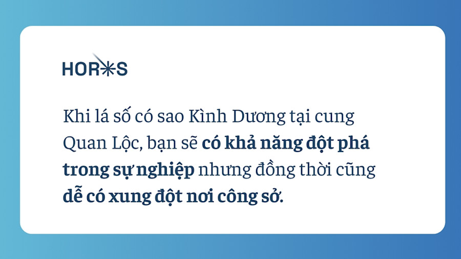 Sao Kình Dương Sát Tinh Mang Tính Cạnh Tranh Va Chạm