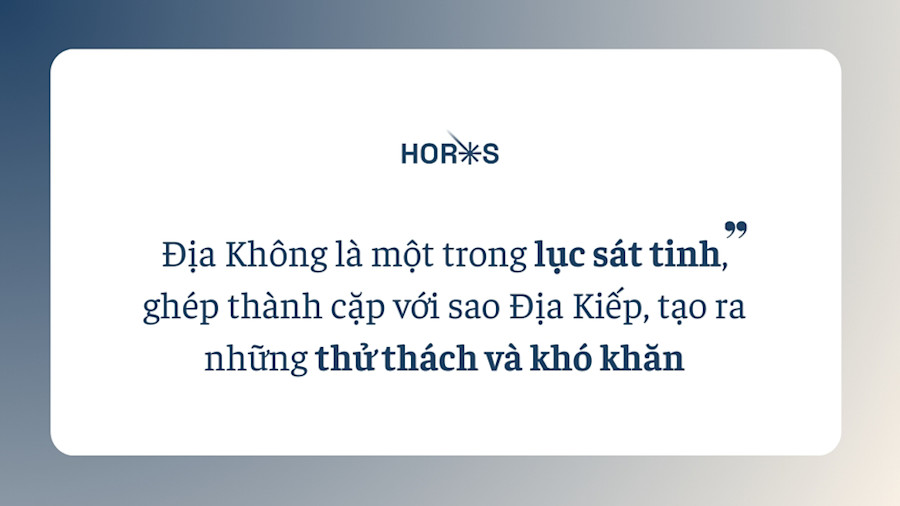 Địa Không là một trong lục sát tinh