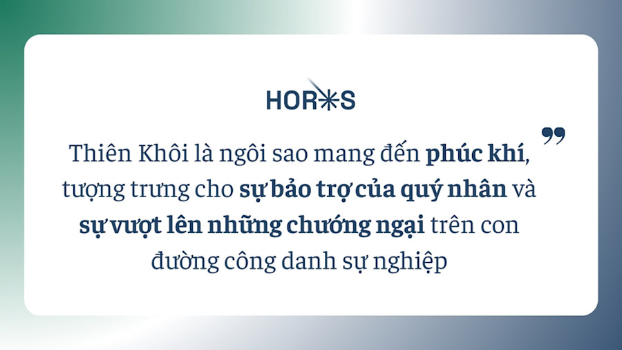Sao Thiên Khôi - Ngôi Sao Quý Nhân Trên Con Đường Thành Công