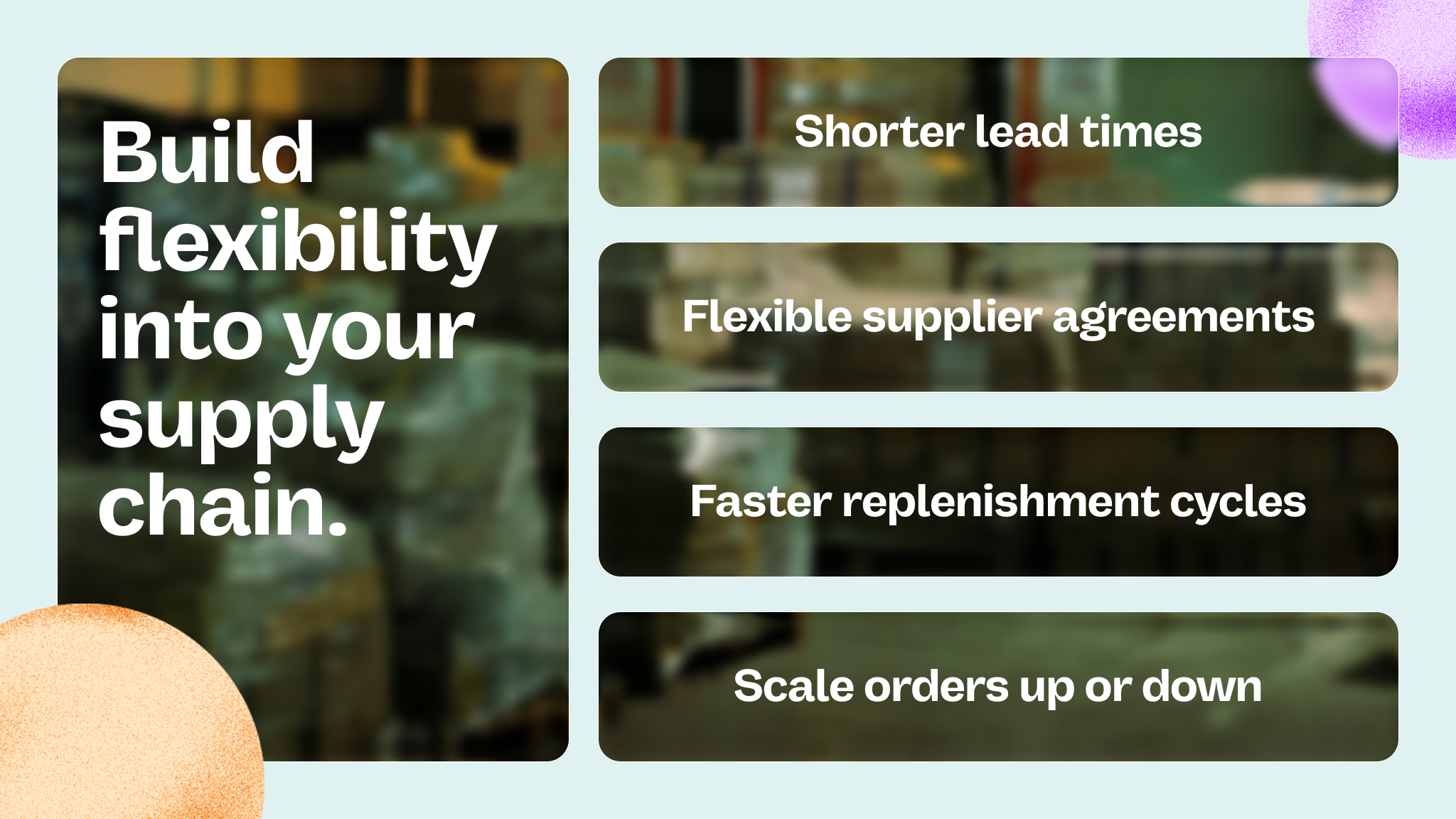 Building flexibility into your supply chain