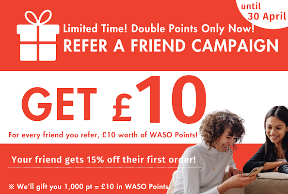 Refer your friends! Get £10, Give 15% OFF🎁 