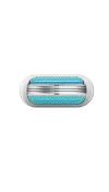 Tête de rasoir rechargeable bleue à 3 lames