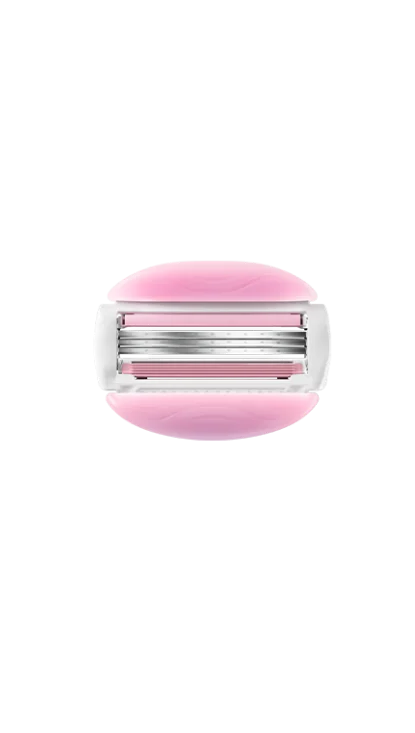 Tête de rasoir rechargeable rose à 5 lames