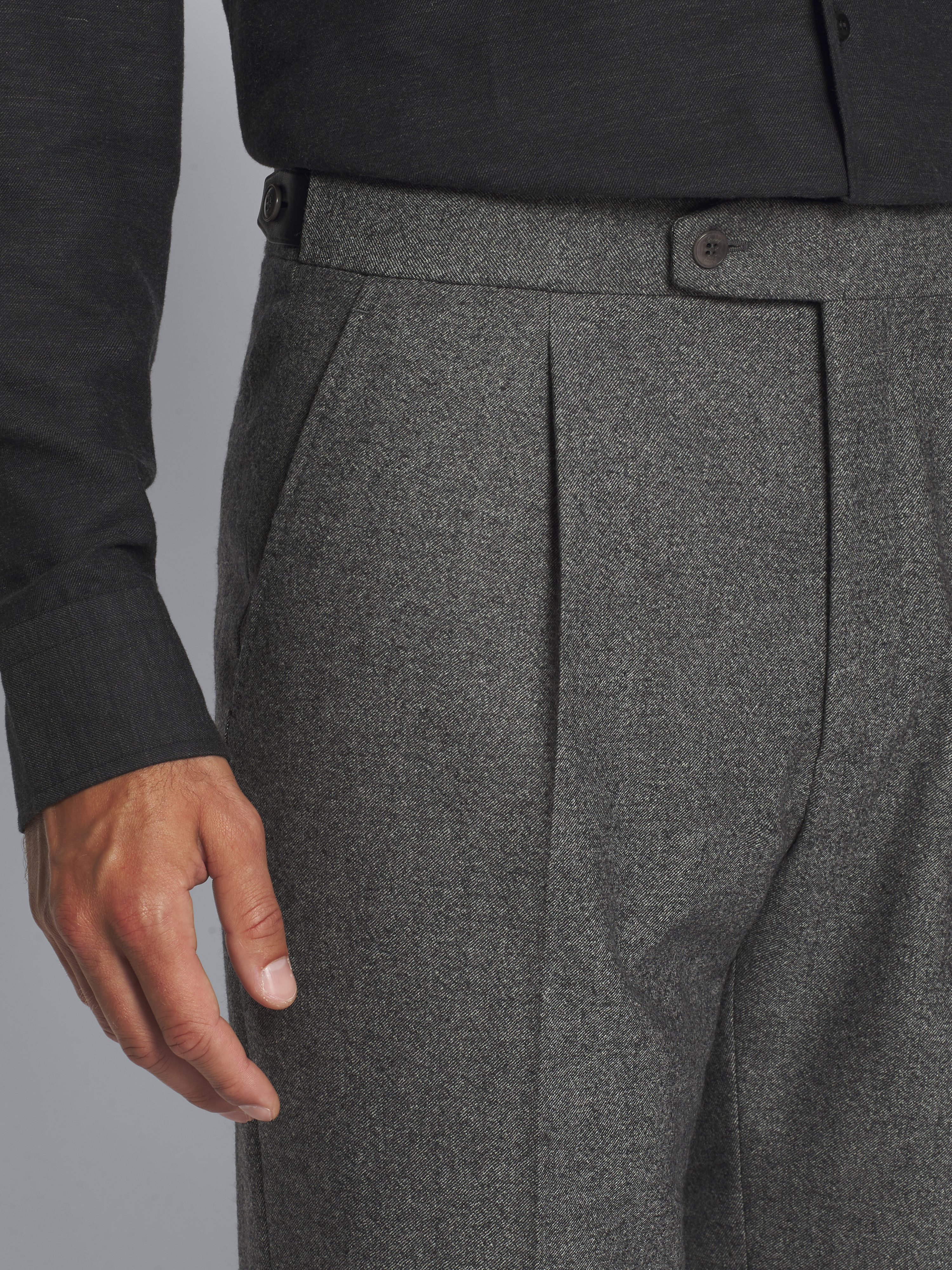 Grey wool Firenze trousers