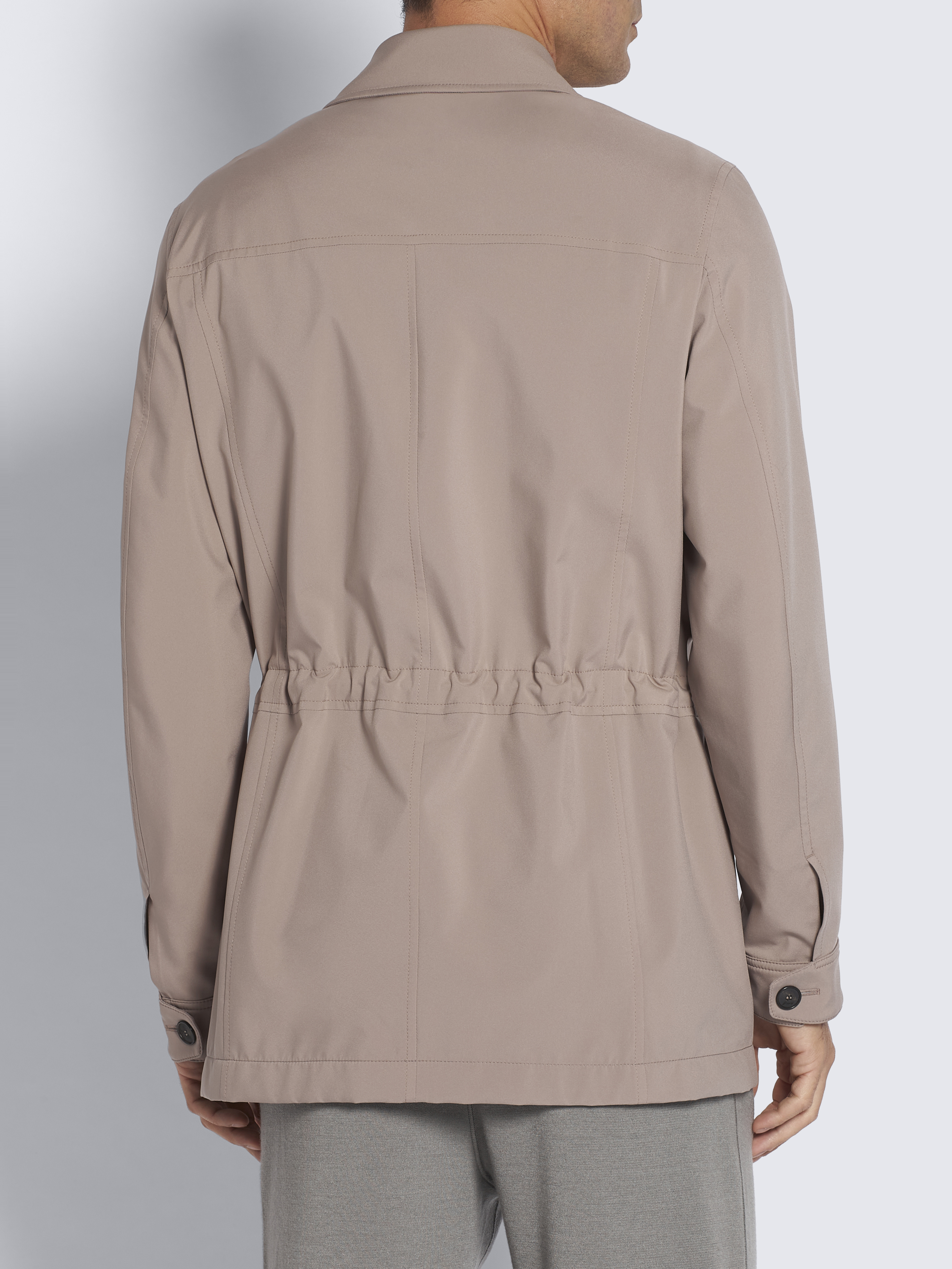 Beige Performa and Sea Island cotton field jacket | Brioni® US