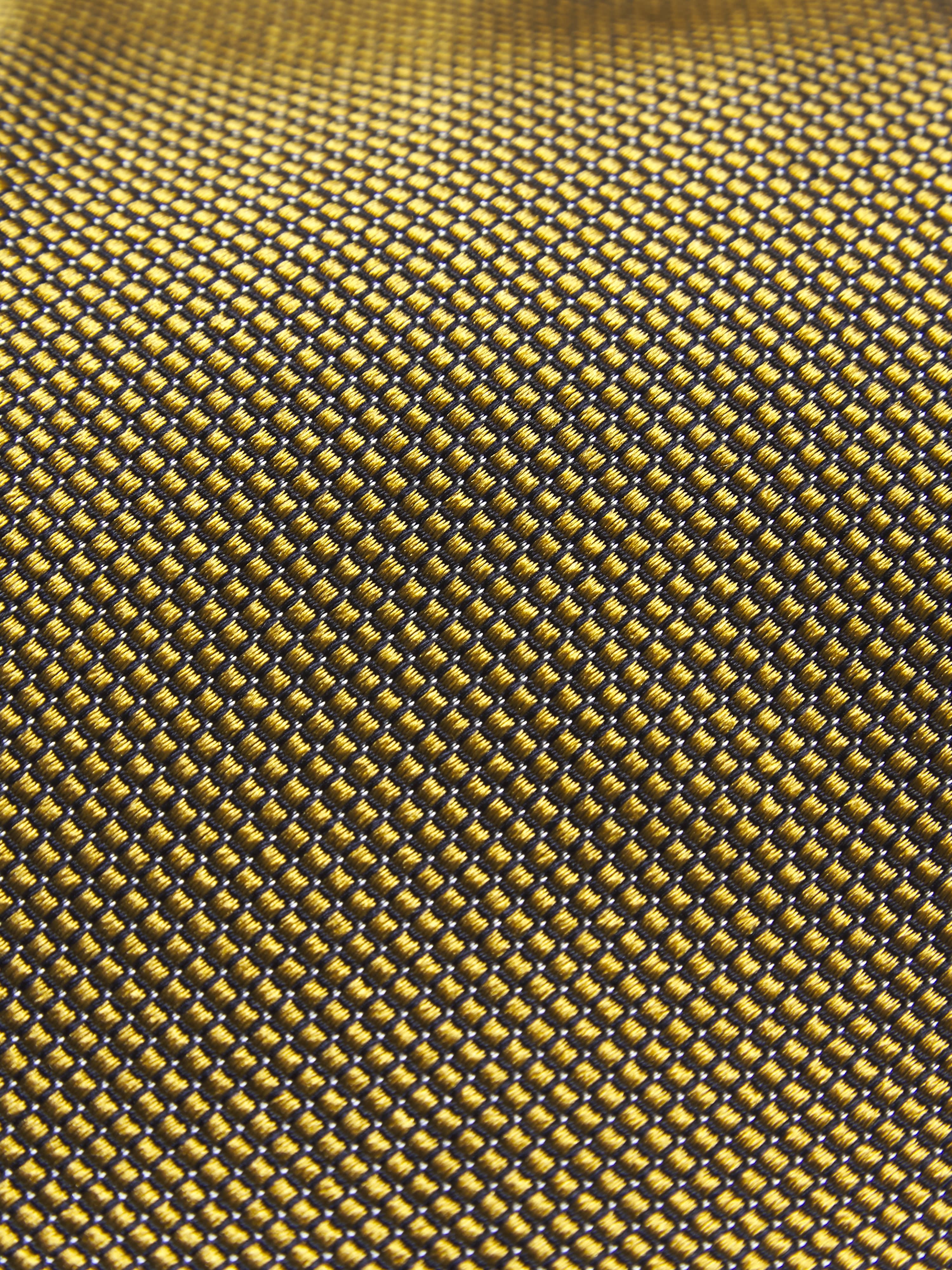 Black silk tie with gold jacquard motif